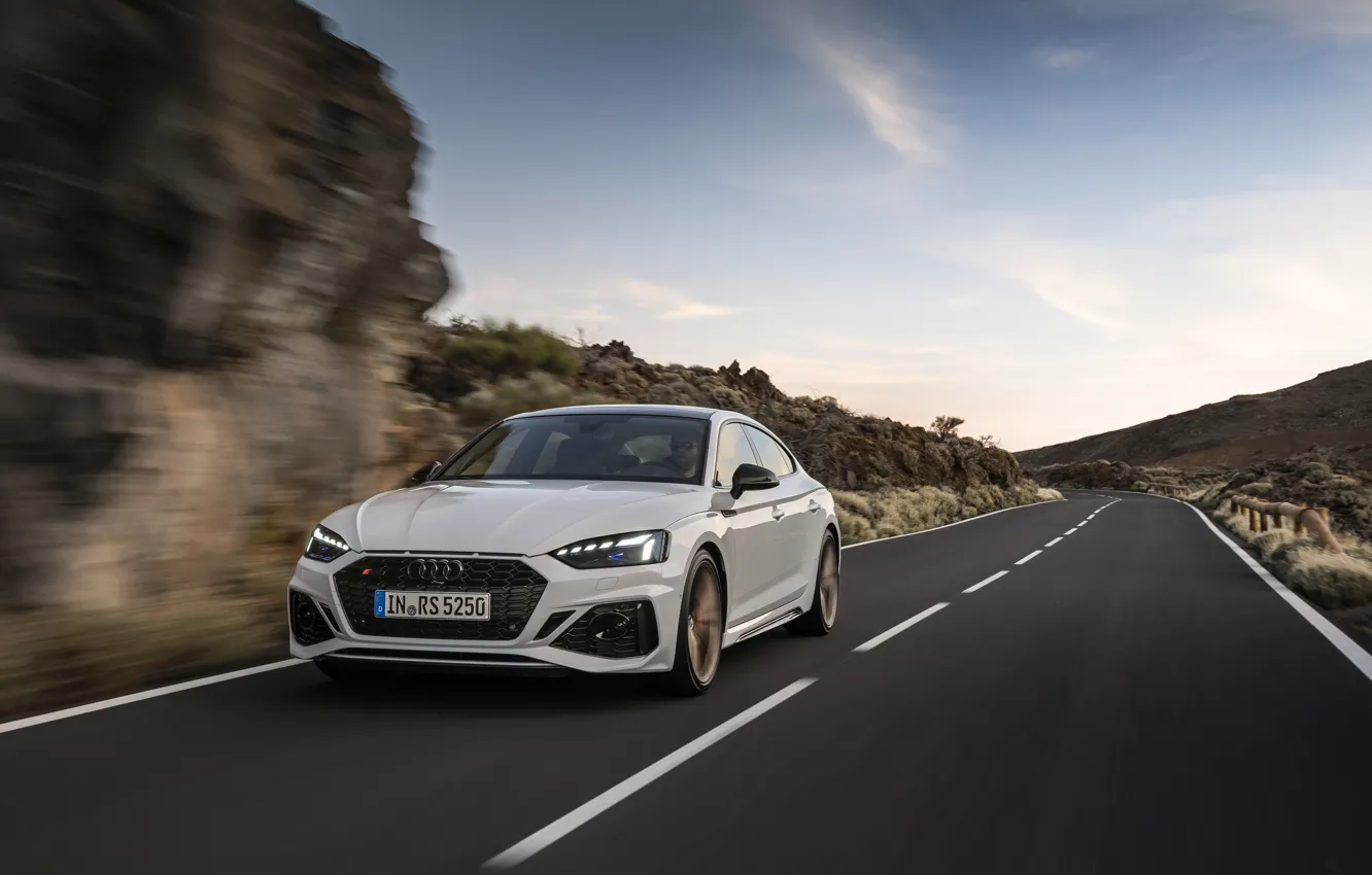 Photo wallpaper road, Audi, speed, RS5, Sportback, RS 5, 2020