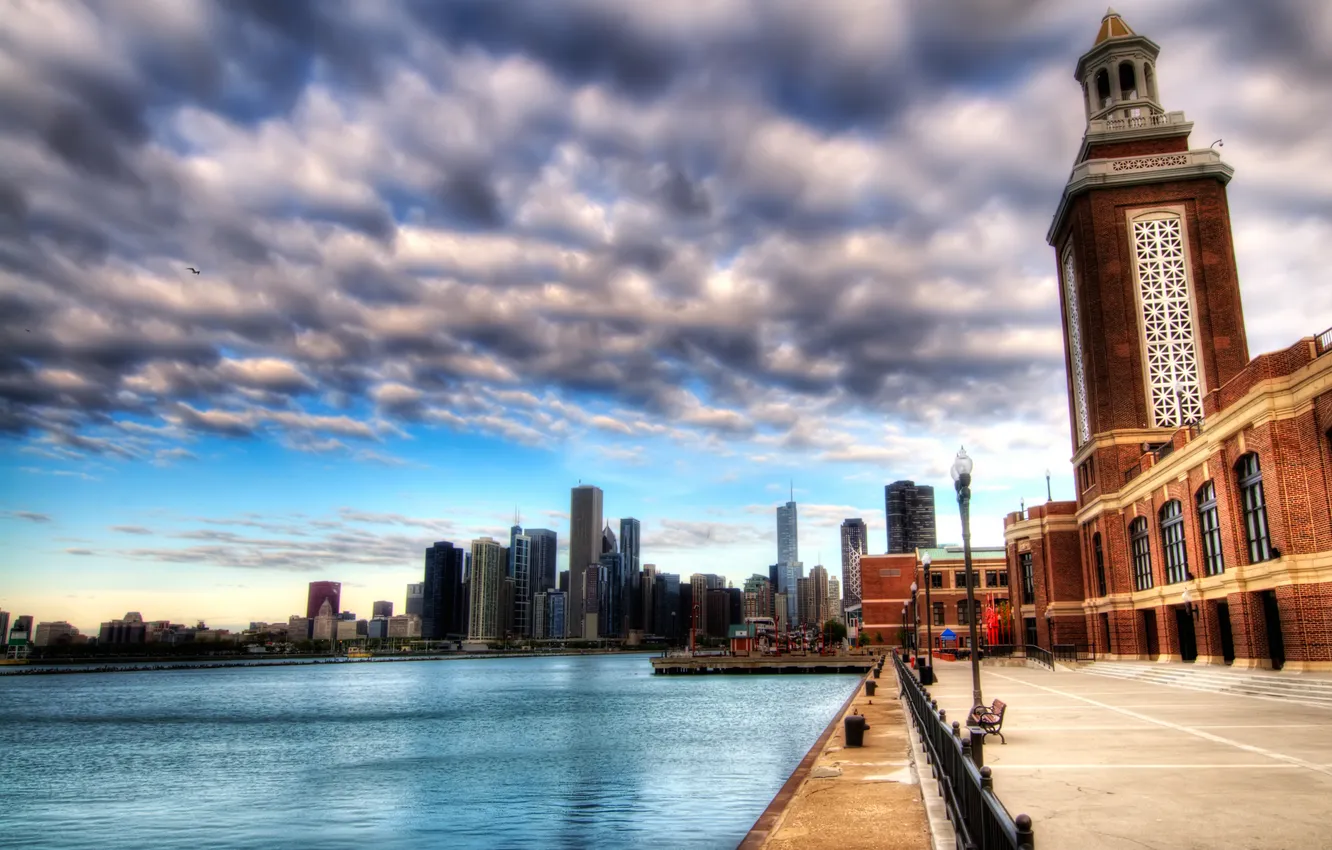 Photo wallpaper the sky, water, photo, country, city, landscapes, road, promenade