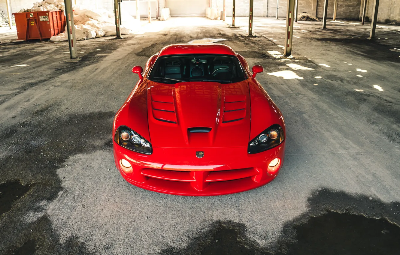 Photo wallpaper Dodge, Viper, SRT10, RED, Face