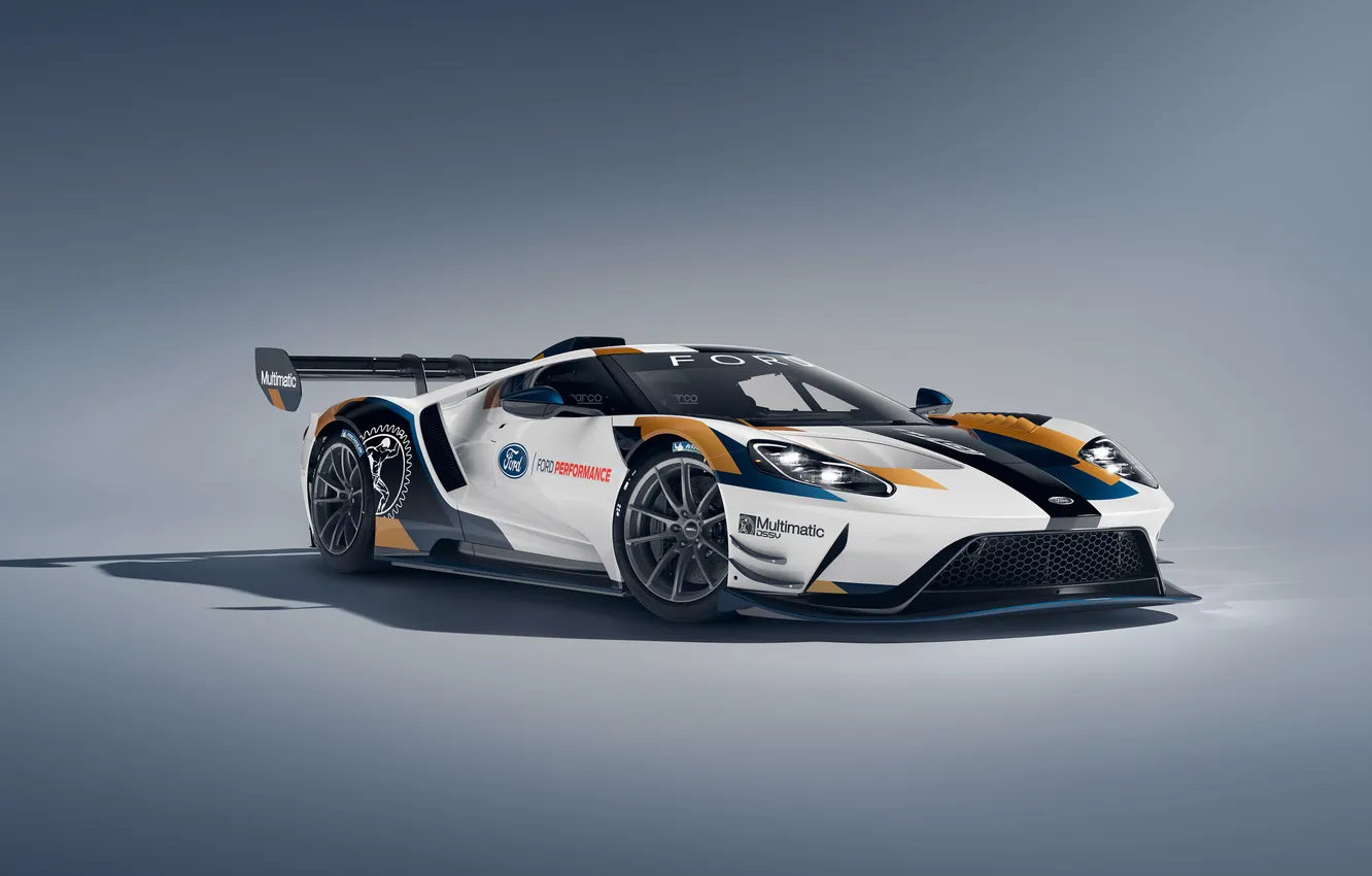 Photo wallpaper side view, racing car, powerful, Ford GT, American Car, Front, Ford Performance, MK2