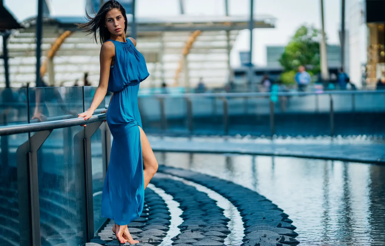 Photo wallpaper girl, pose, dress, the cut, Marco Squassina, Greta Cozzi