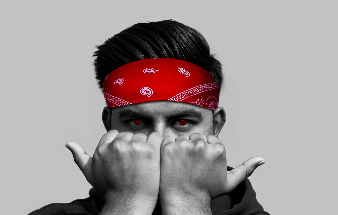 Photo wallpaper red, Sony, art, mood, men, black and white, Portfolio