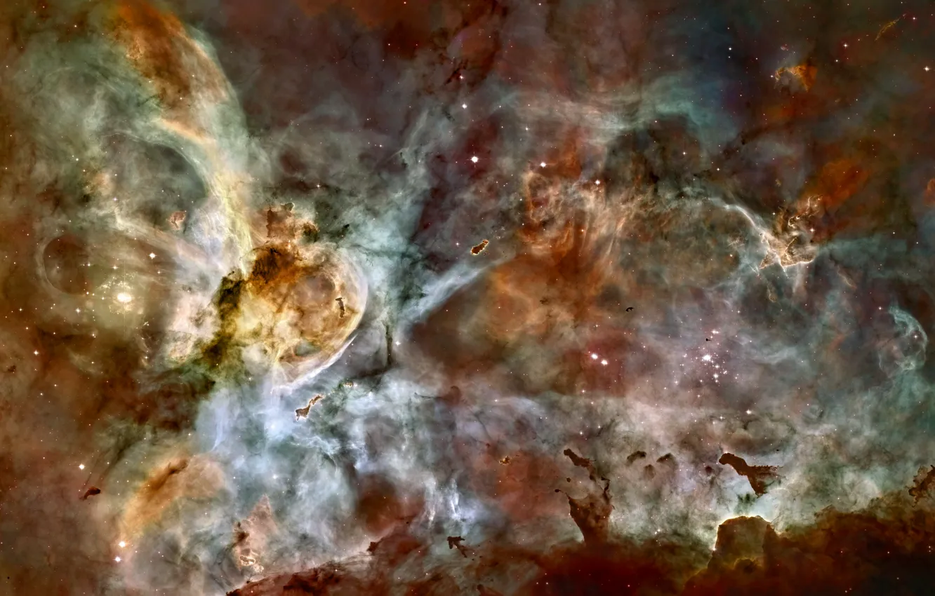Photo wallpaper Stars, Space, Hubble, Nebula, NGC 3372, Hubble Space Telescope, Chili, Carina Nebula