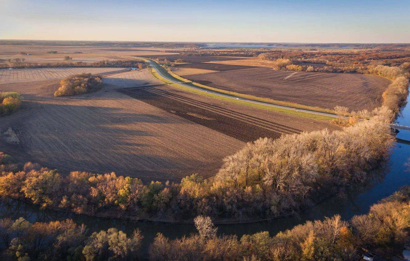 Photo wallpaper The sky, Field, Panorama