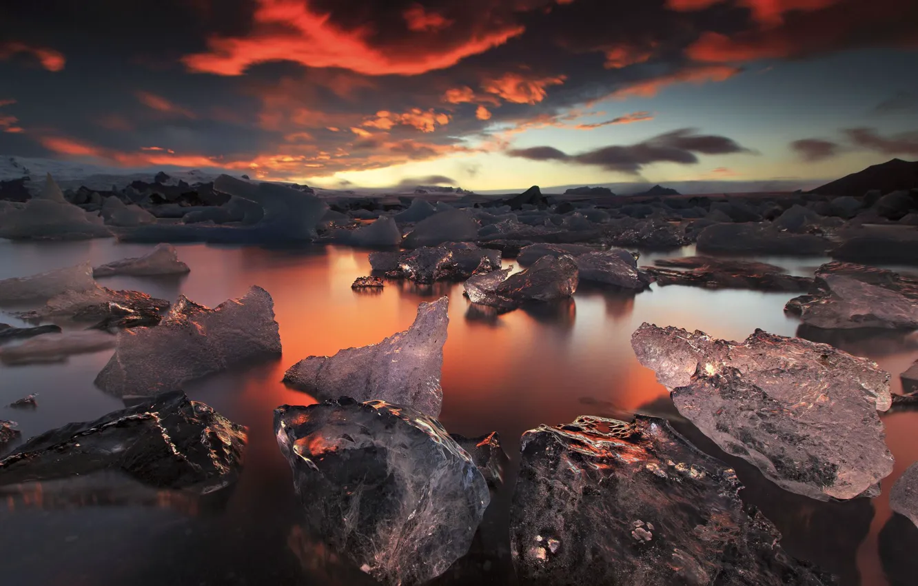 Photo wallpaper ice, North, permafrost