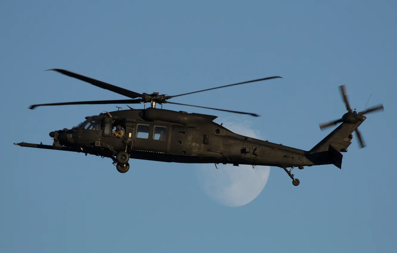 Photo wallpaper the sky, helicopter, blades
