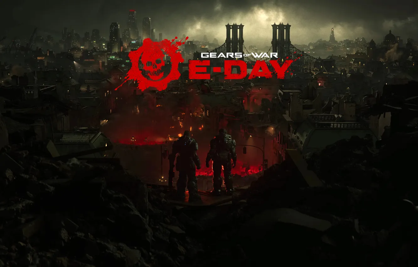 Photo wallpaper Gears of War, marcus fenix, Dominic Santiago, E-Day, Coalition