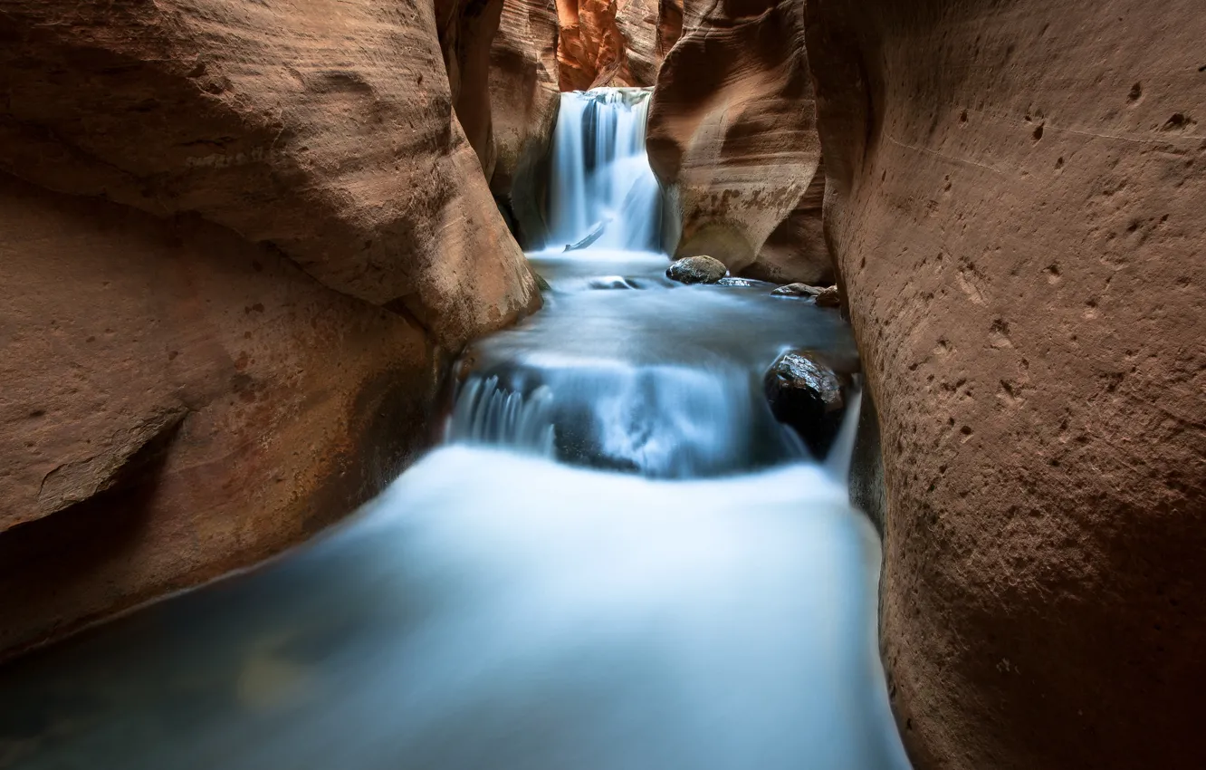 Photo wallpaper water, nature, stones, rocks, stream