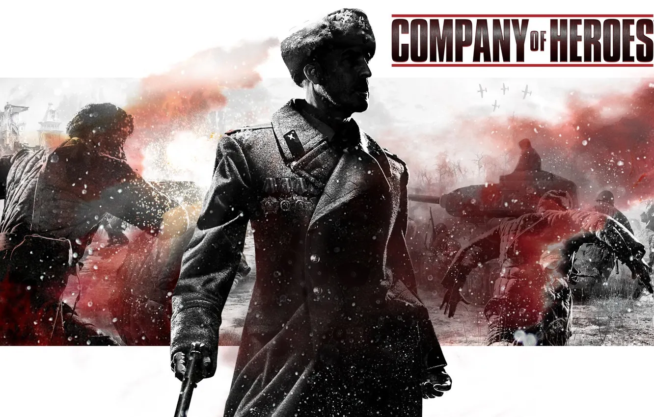 Photo wallpaper war, tank, male, THQ, Company of Heroes, Beech, Relic Entertainment
