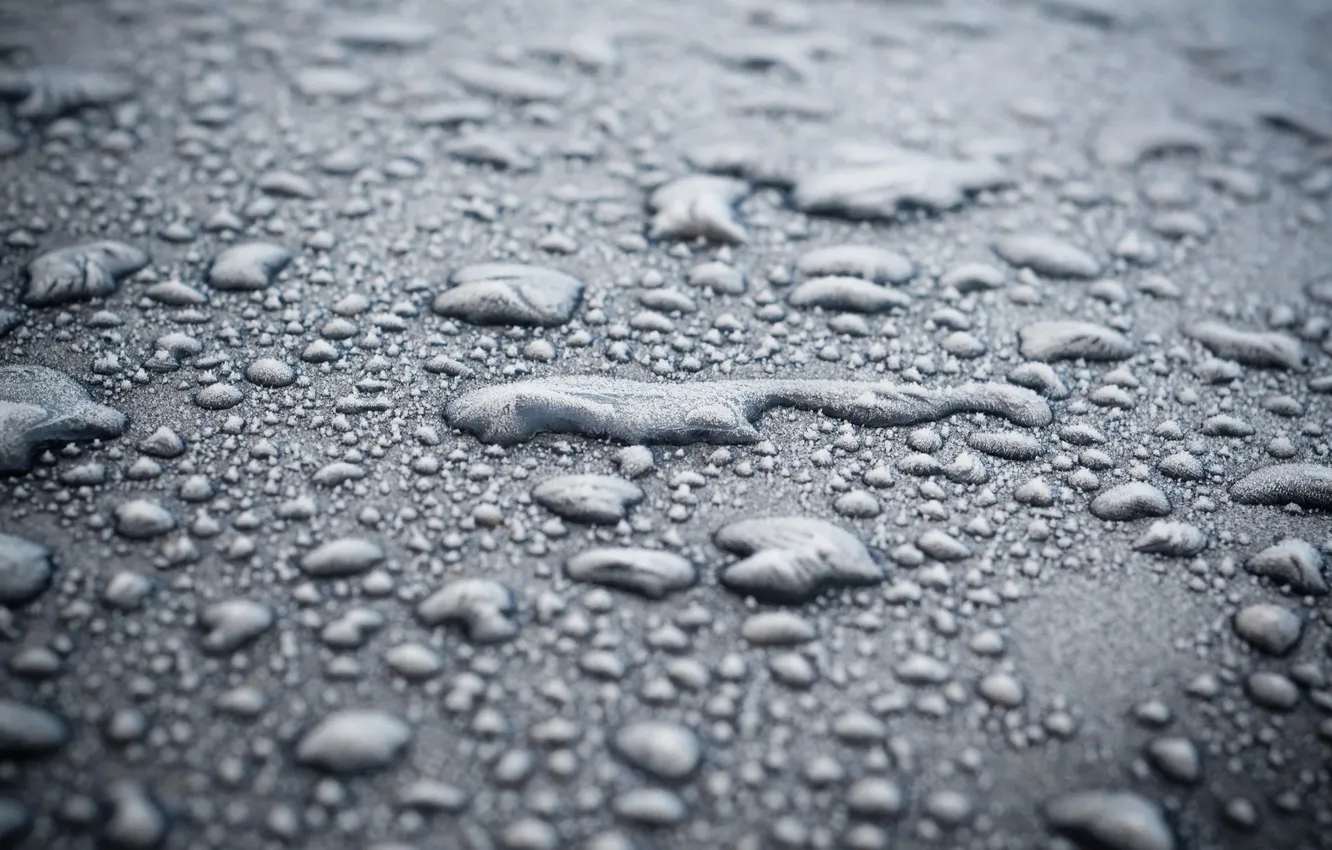 Photo wallpaper ice, drops, macro, background, frozen