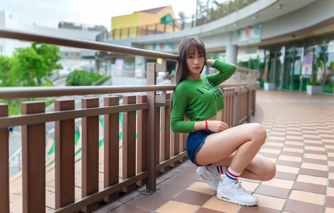 Photo wallpaper summer, girl, face, style, legs