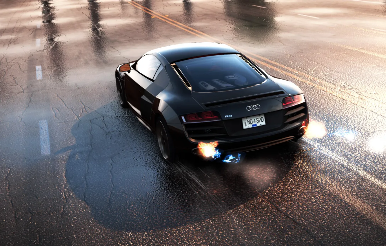 Photo wallpaper Audi R8, cars, NFS Hot Pursuit 2010, Ceej