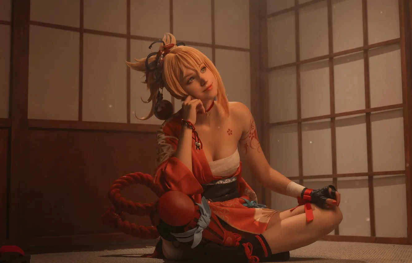 Photo wallpaper model, women, cosplay, indoors, women indoors, Shirogane Sama