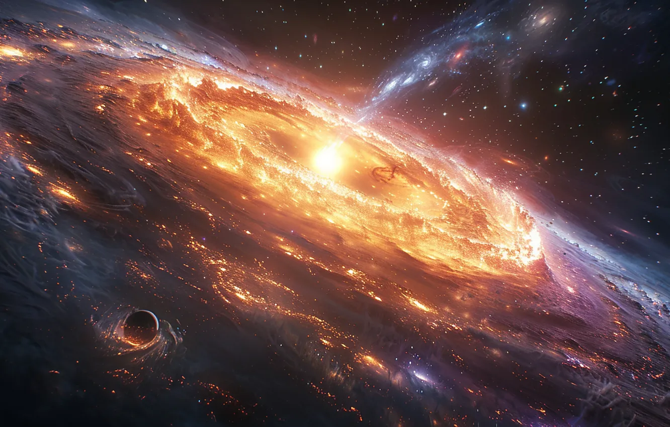 Photo wallpaper colorful, universe, Mystery