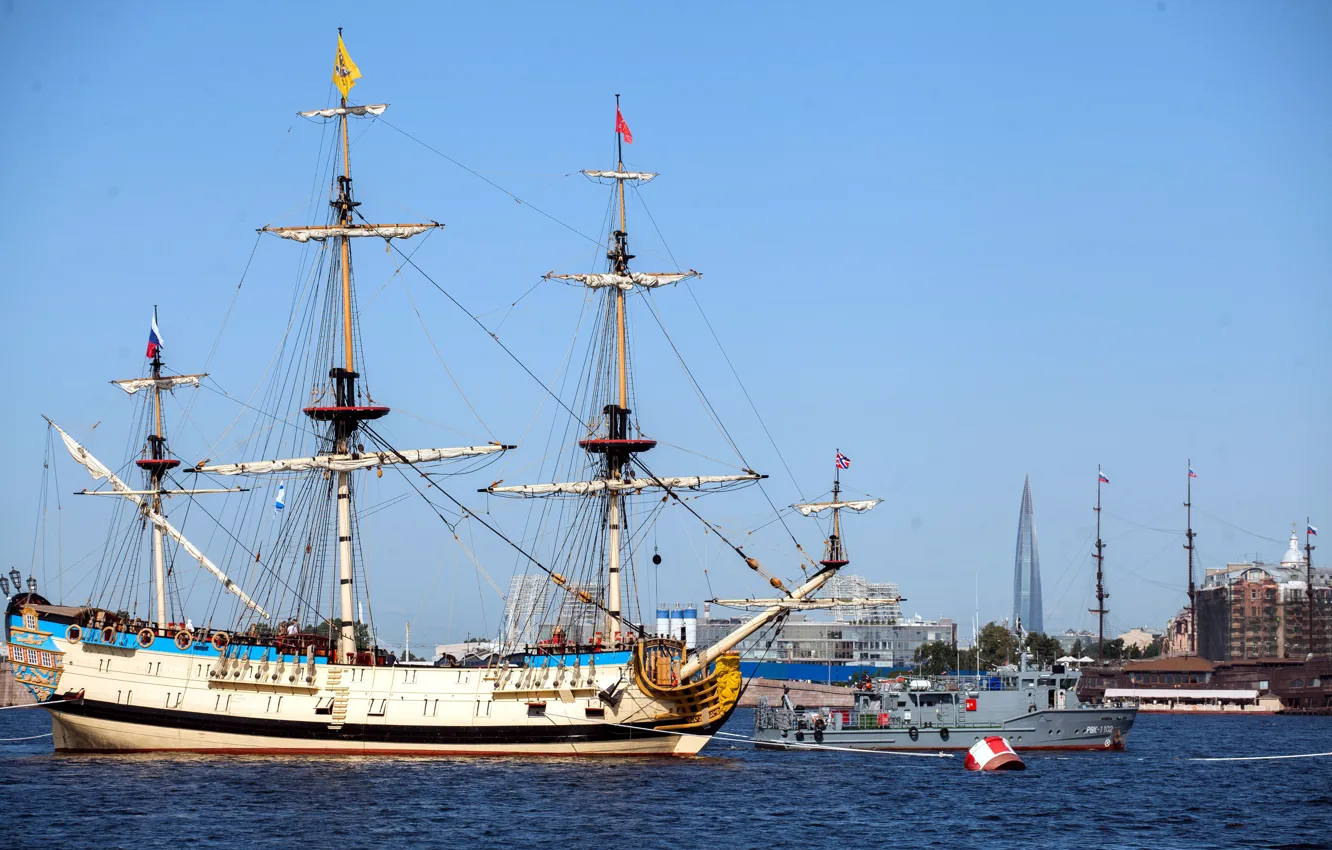 Photo wallpaper battleship, Poltava, Replica