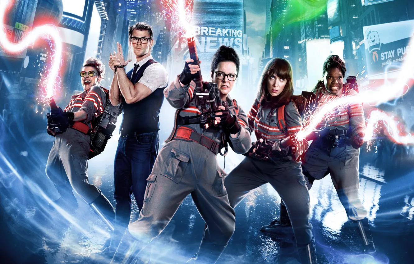 Photo wallpaper city, Action, Ghost, girls, New York, street, Kevin, boy