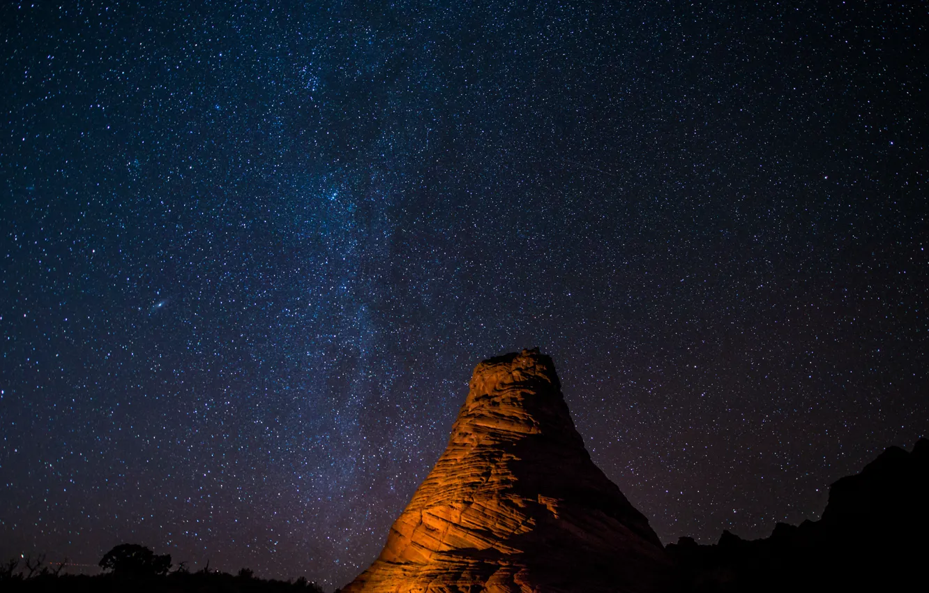 Photo wallpaper space, stars, the milky way, United States, Arizona, secrets, Vermilion Cliffs national monument, The South …