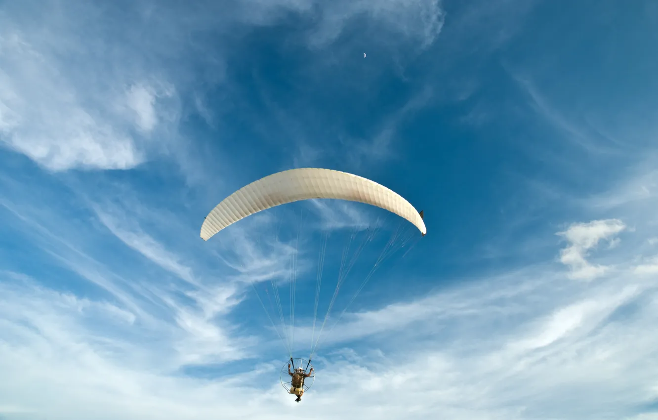 Photo wallpaper photo, The sky, Sport, Parachuting, skydiving