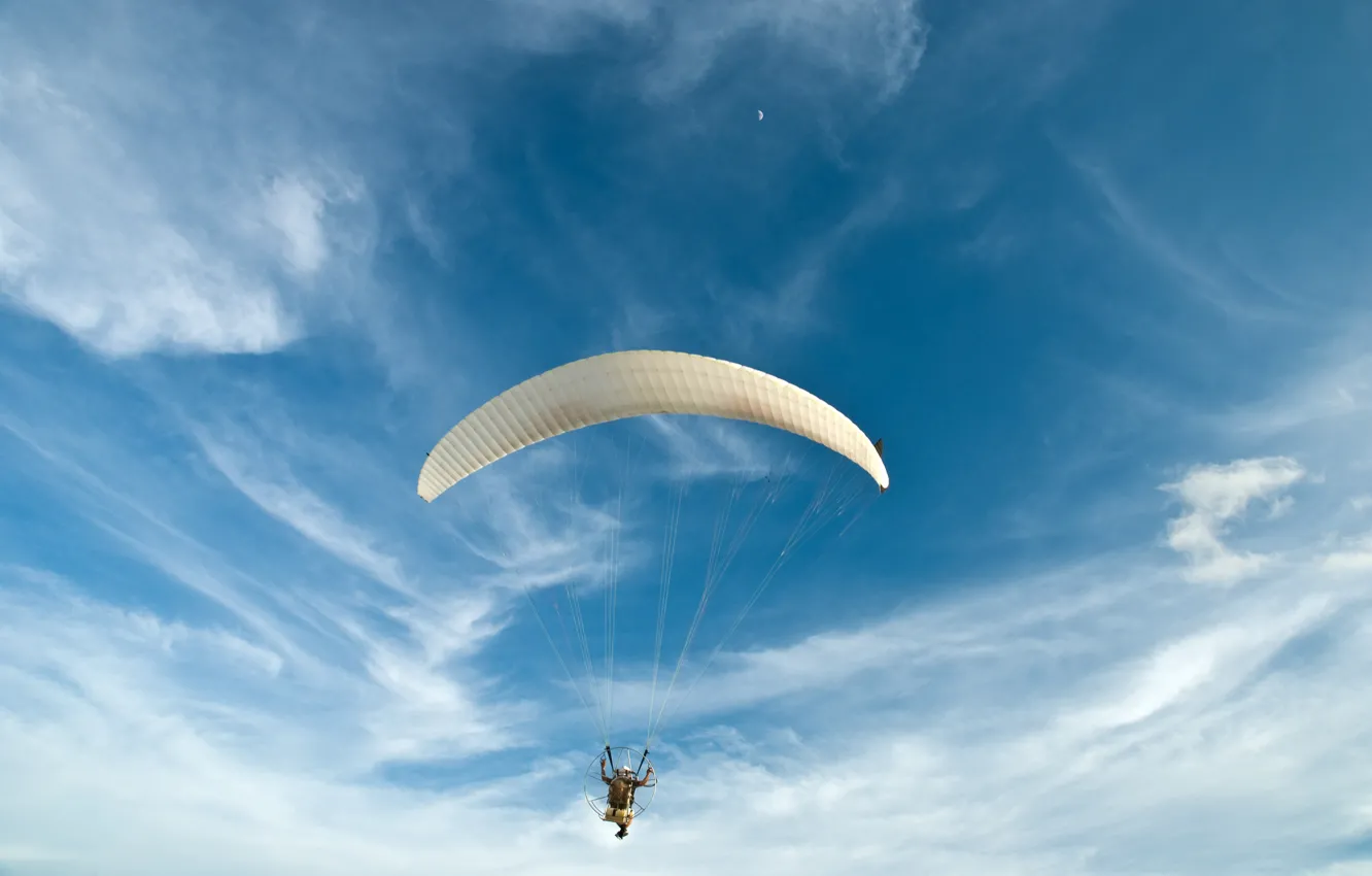 Photo wallpaper the sky, photo, sport, parachuting, skydiving