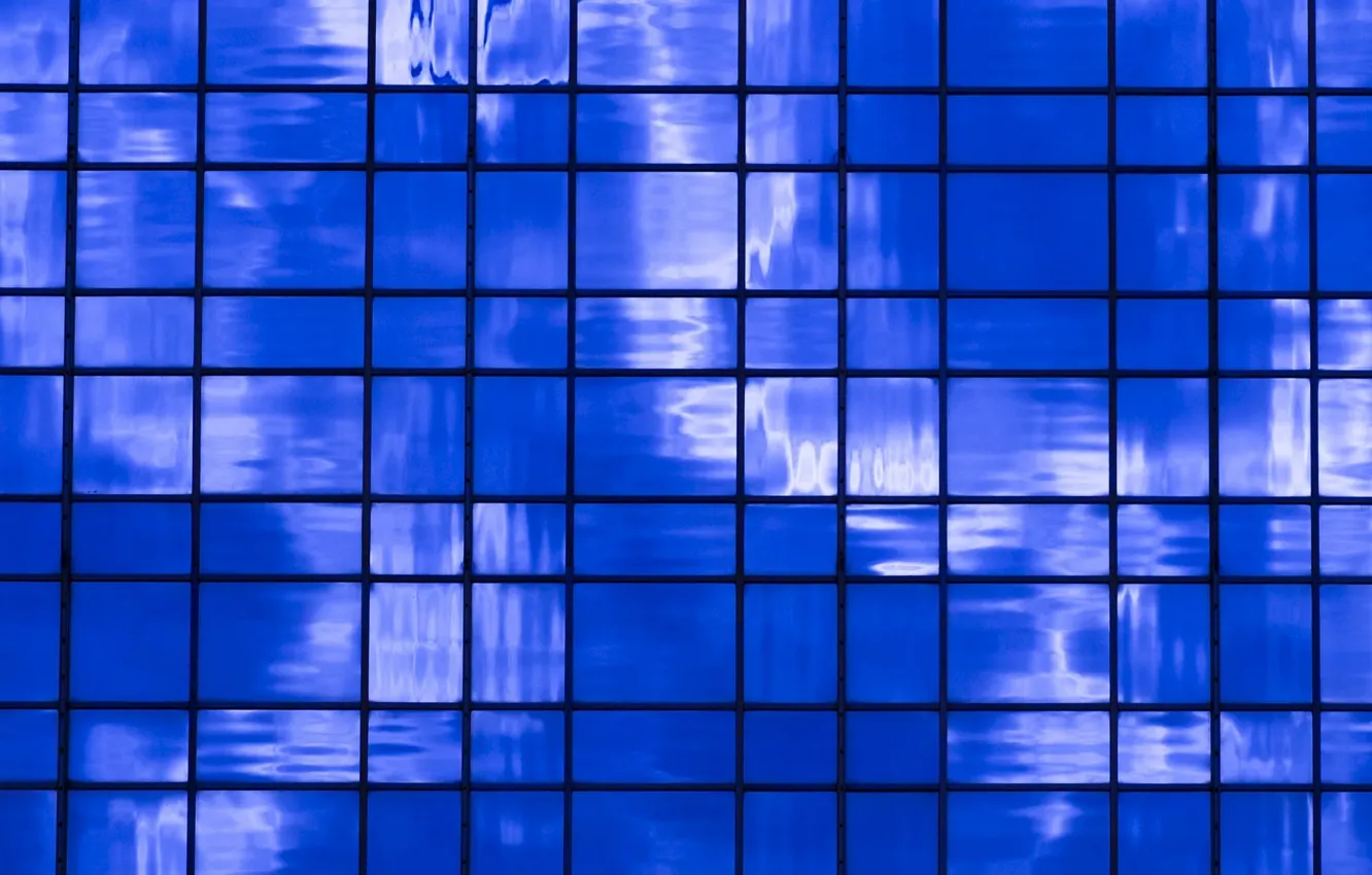 Photo wallpaper blue, blocks, texture, rectangles