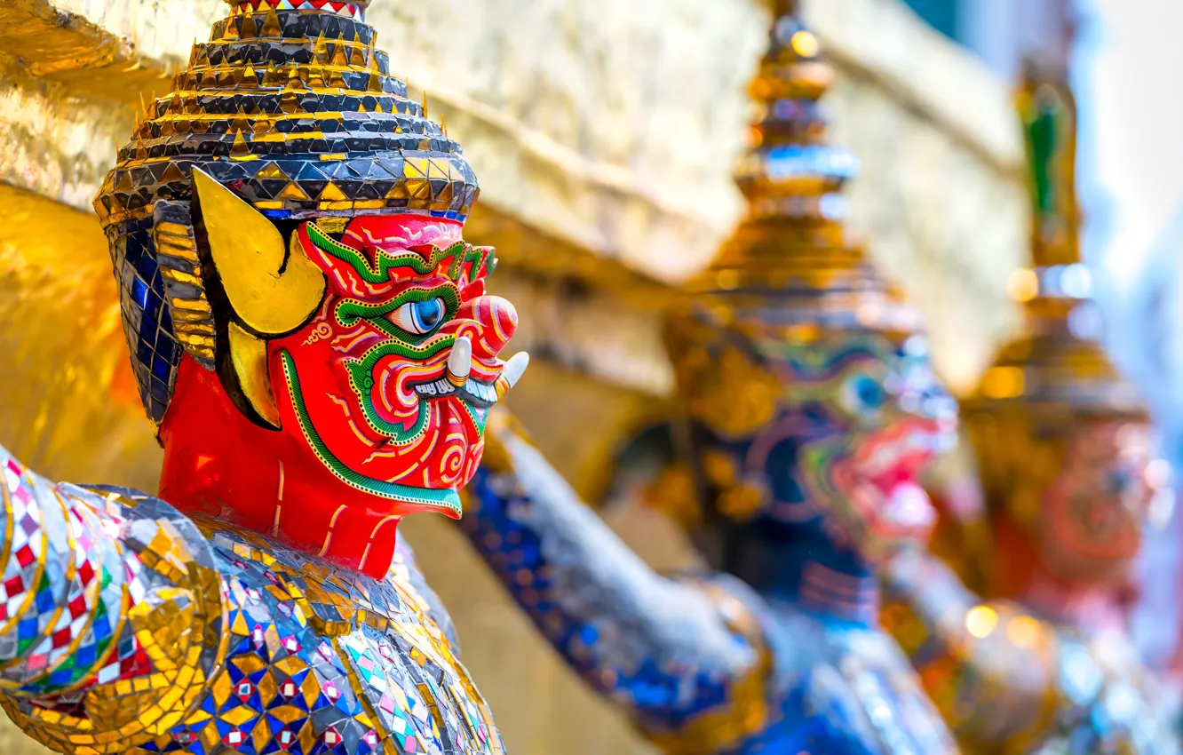 Photo wallpaper Thailand, Bangkok, Thailand, Bangkok, Buddhism, Buddhism, Wat Phra Keo, Wat Phra Kaew