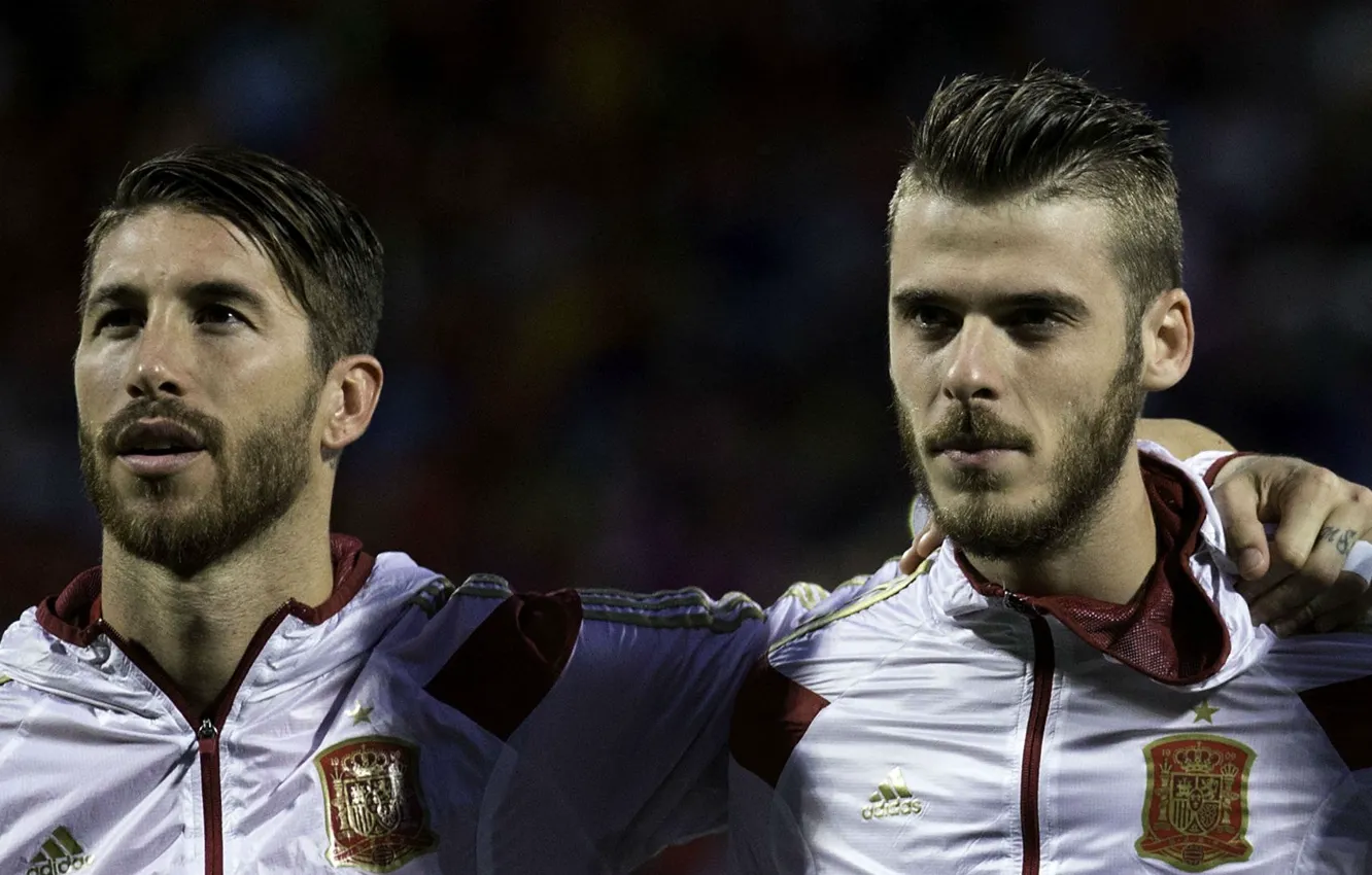 Photo wallpaper football, sport, Real Madrid, Real Madrid, Manchester United, Manchester United, Sergio Ramos, David De Gea