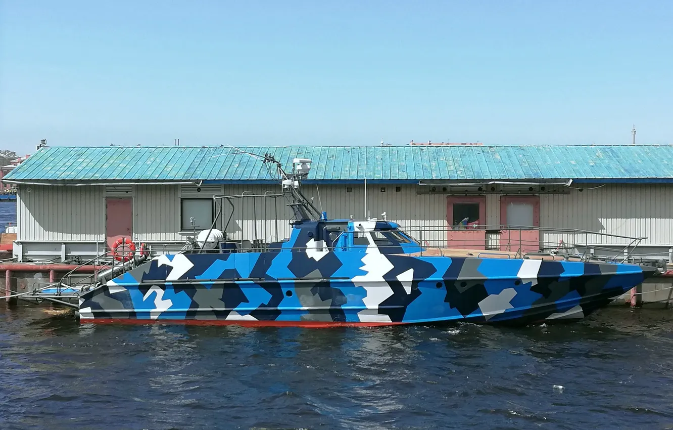 Photo wallpaper pier, boat, special