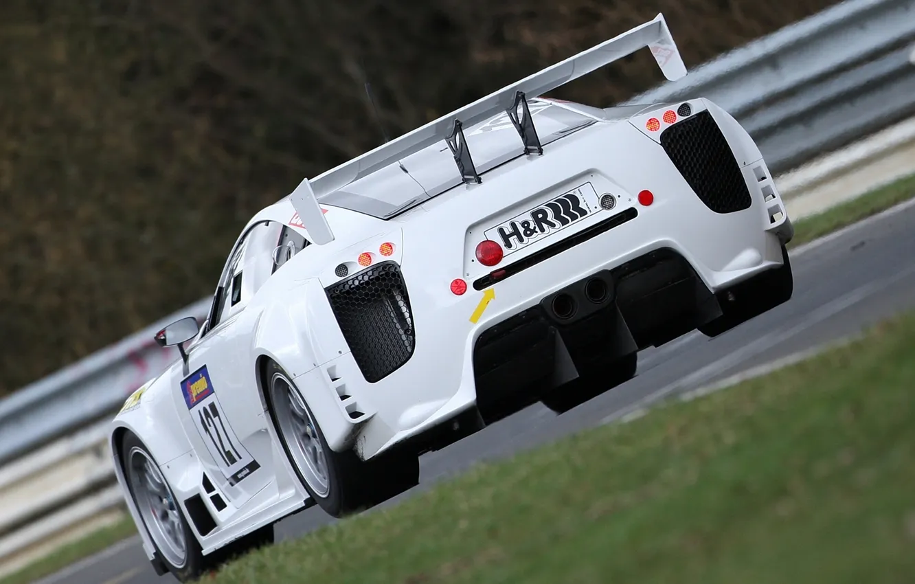 Photo wallpaper car, grass, asphalt, Lexus, the fence, white, Lexus, race