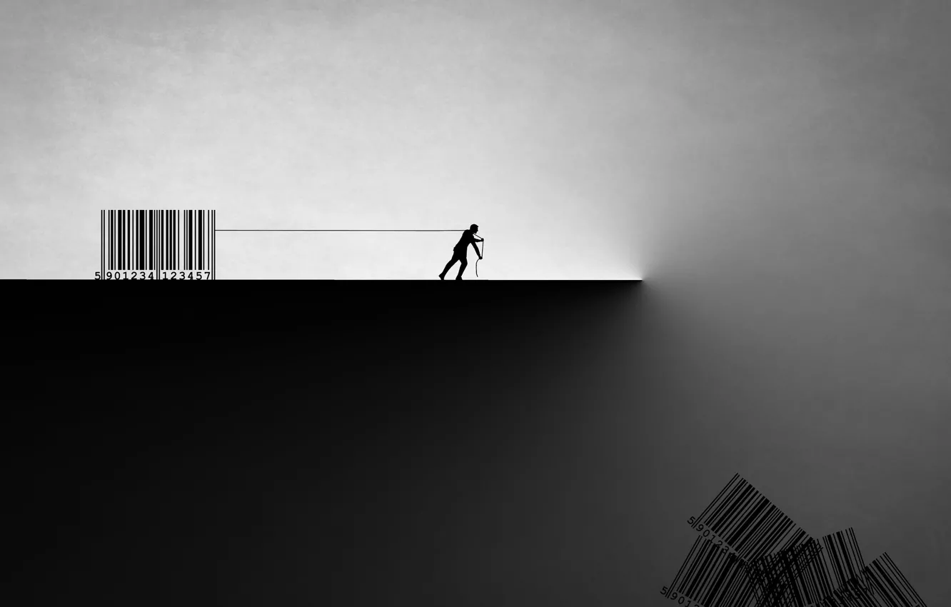 Photo wallpaper background, silhouette, barkod