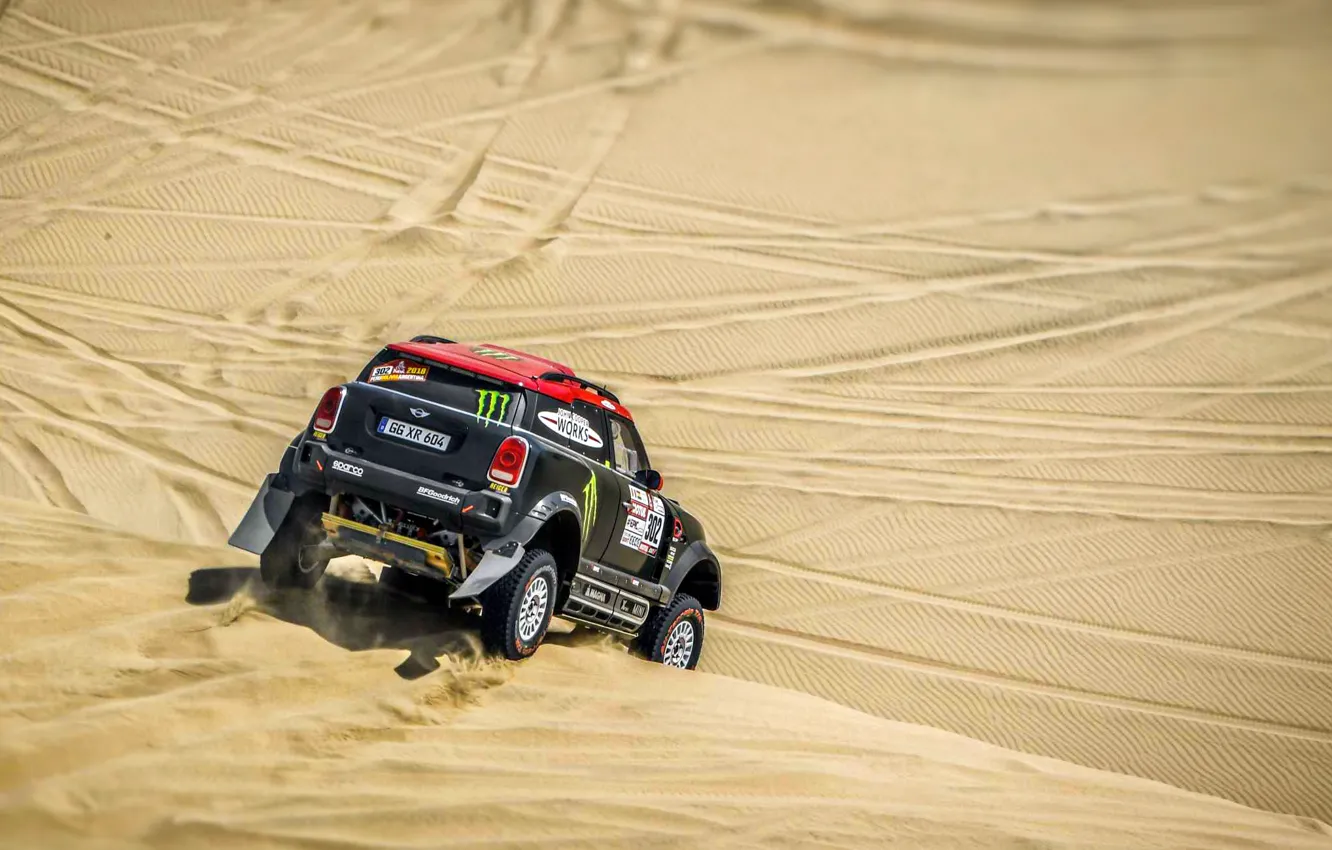 Photo wallpaper Sand, Mini, Sport, Desert, Speed, Race, 302, Rally