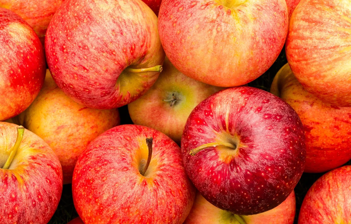 Photo wallpaper apples, texture, red apples