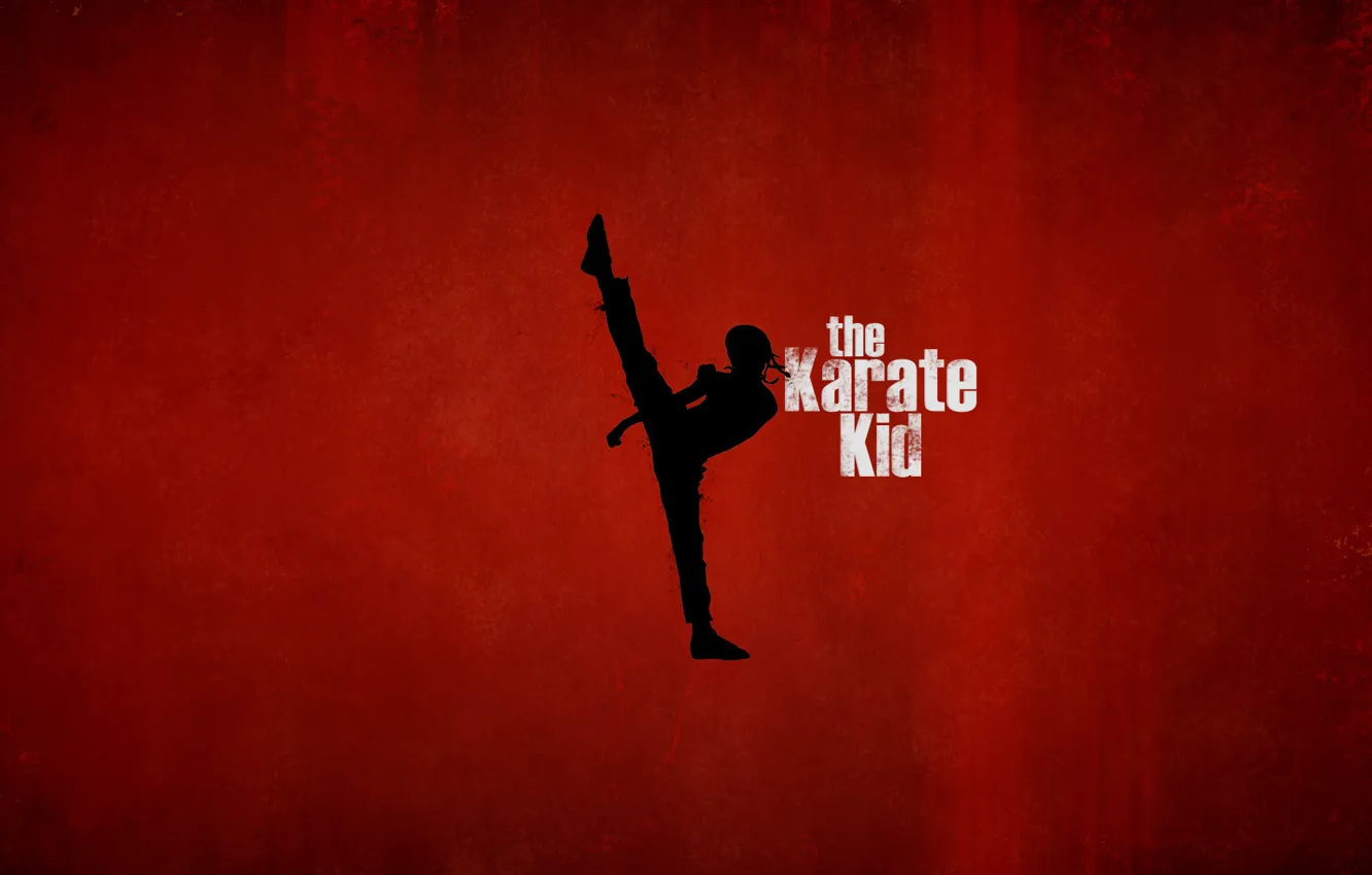 Photo wallpaper red, background, sport, silhouette, kung fu, Jaden Smith, Jaden Smith, The Karate Kid
