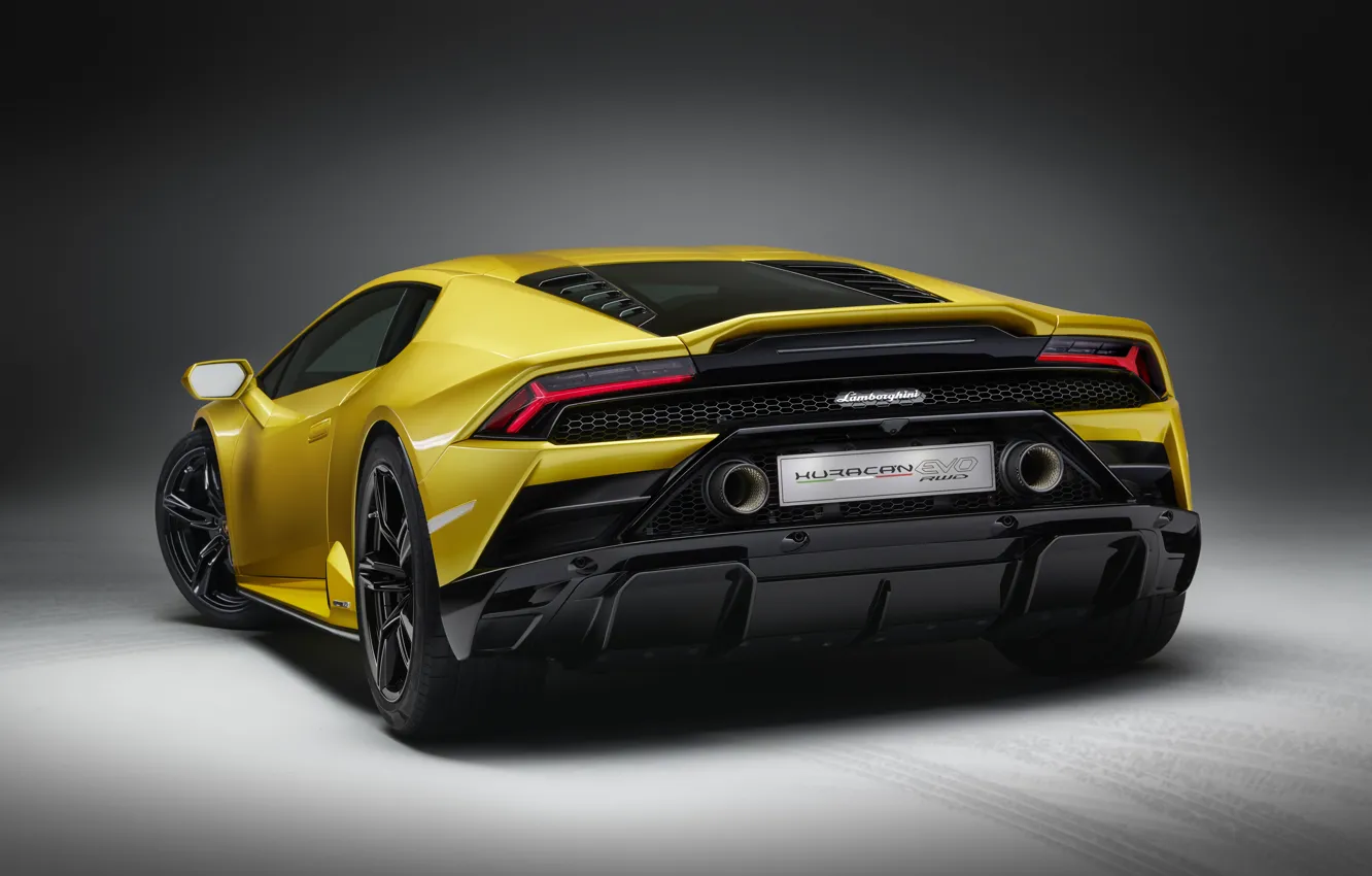 Photo wallpaper Lamborghini, rear view, Huracan, 2020, RWD, Huracan EVO