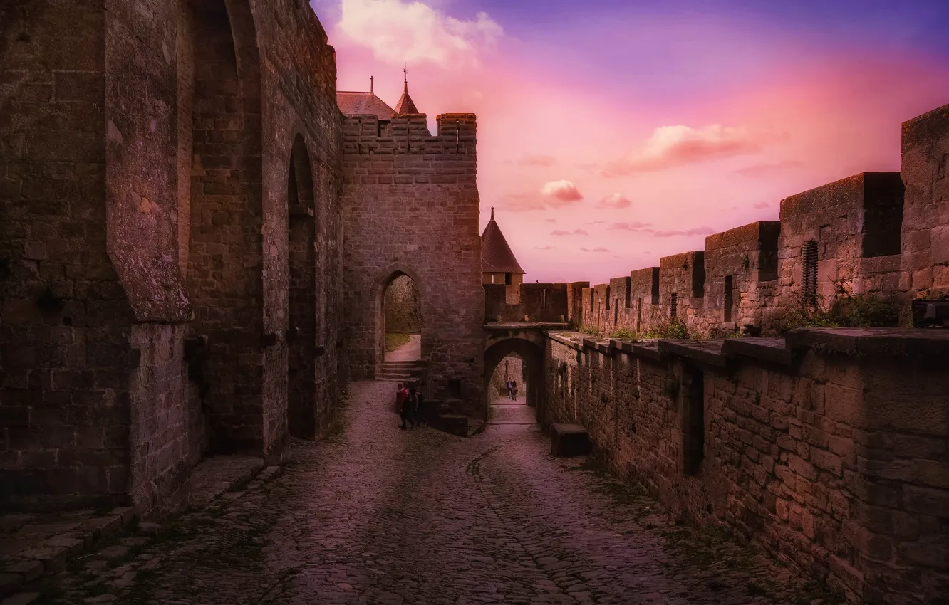 Photo wallpaper castle, architecture, vintage