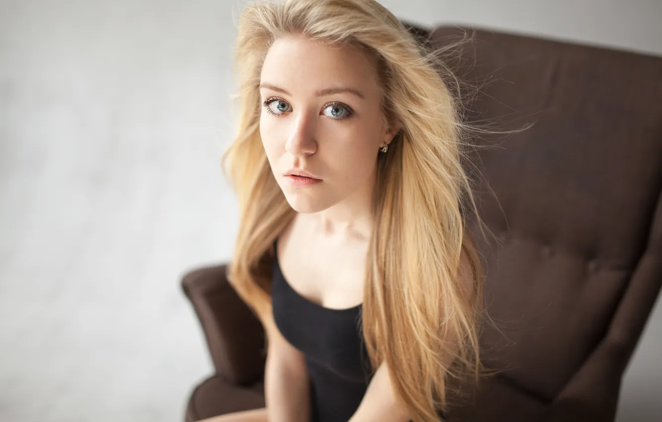 Photo wallpaper look, girl, blonde