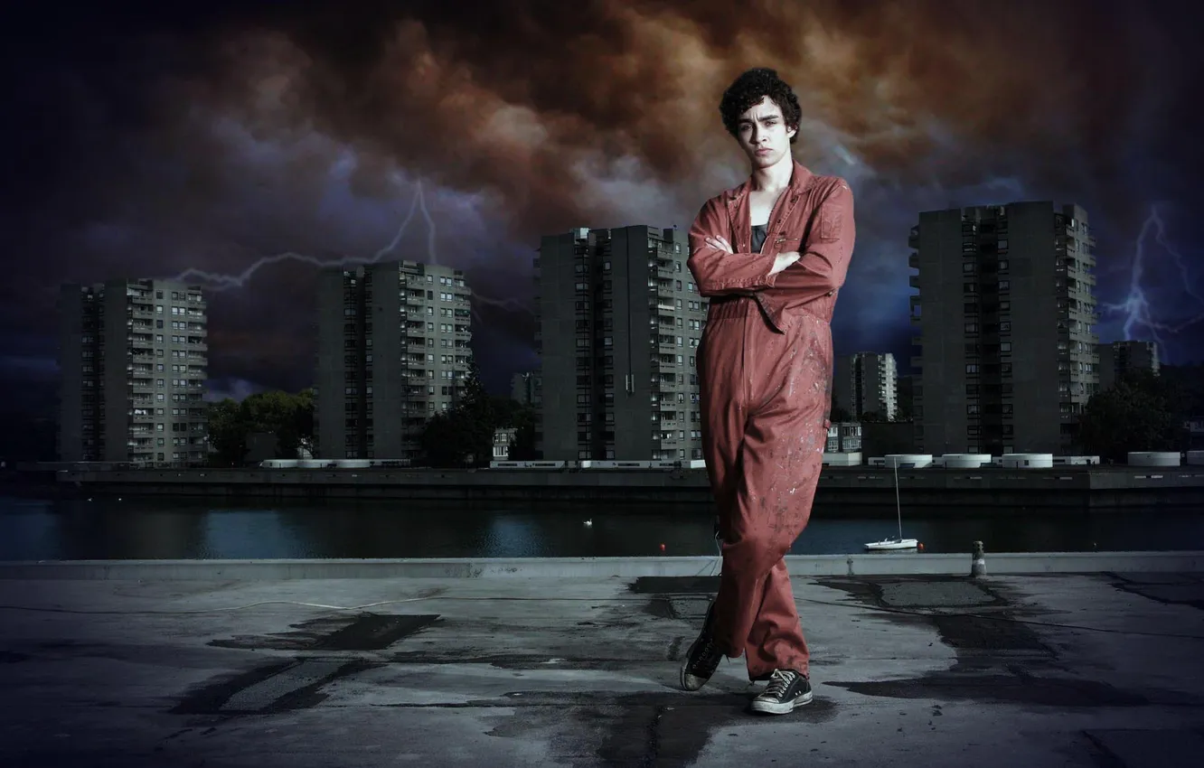 Photo wallpaper misfits, scum, Robert Sheehan, Nathan, Yang