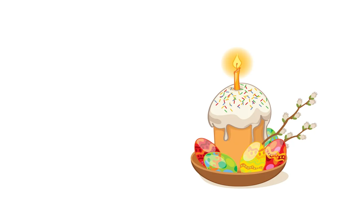 Photo wallpaper background, holiday, art, Easter, cake, Verba, Easter, eggs