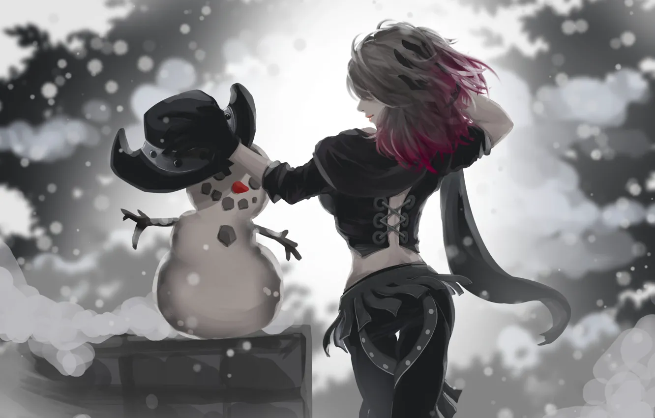 Photo wallpaper winter, girl, Fortnite