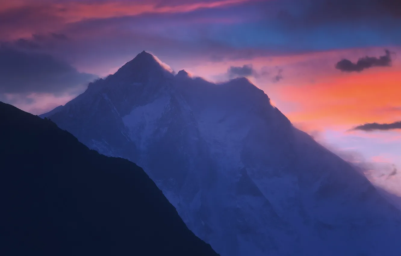 Photo wallpaper snow, mountains, the wind, The Himalayas