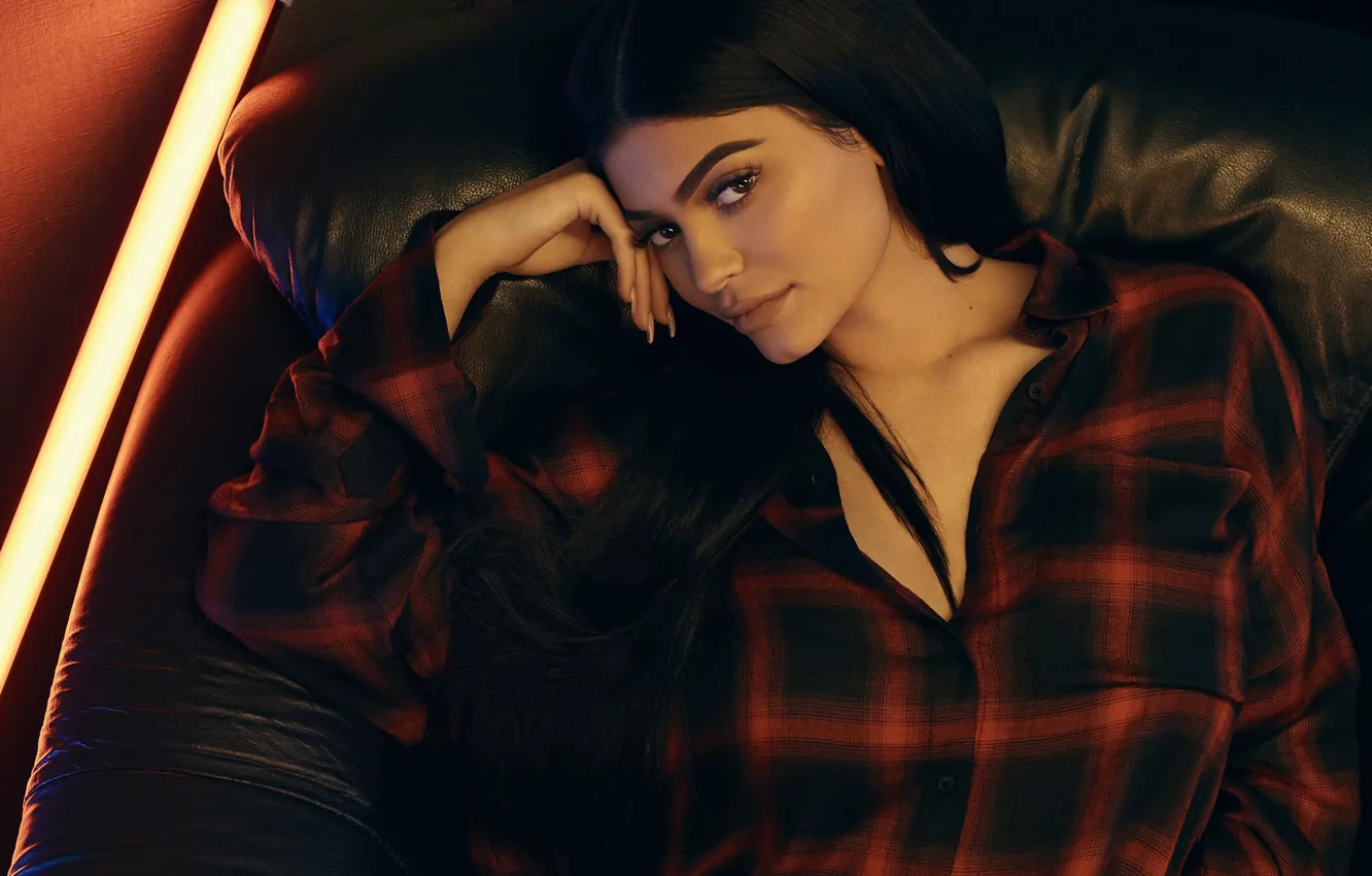 Photo wallpaper look, pose, model, portrait, makeup, brunette, hairstyle, shirt