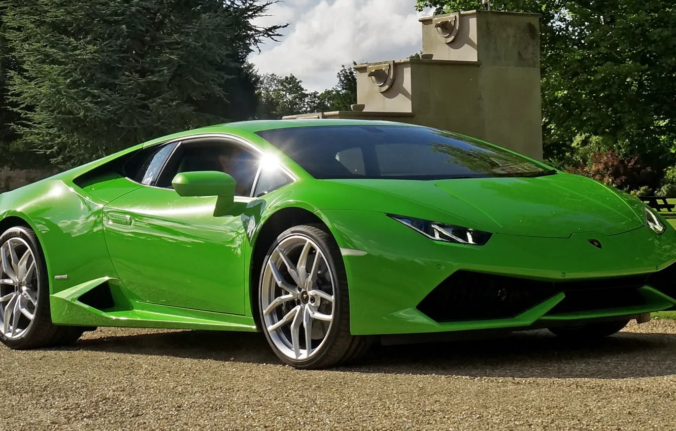 Photo wallpaper green, Lamborghini, Huracan