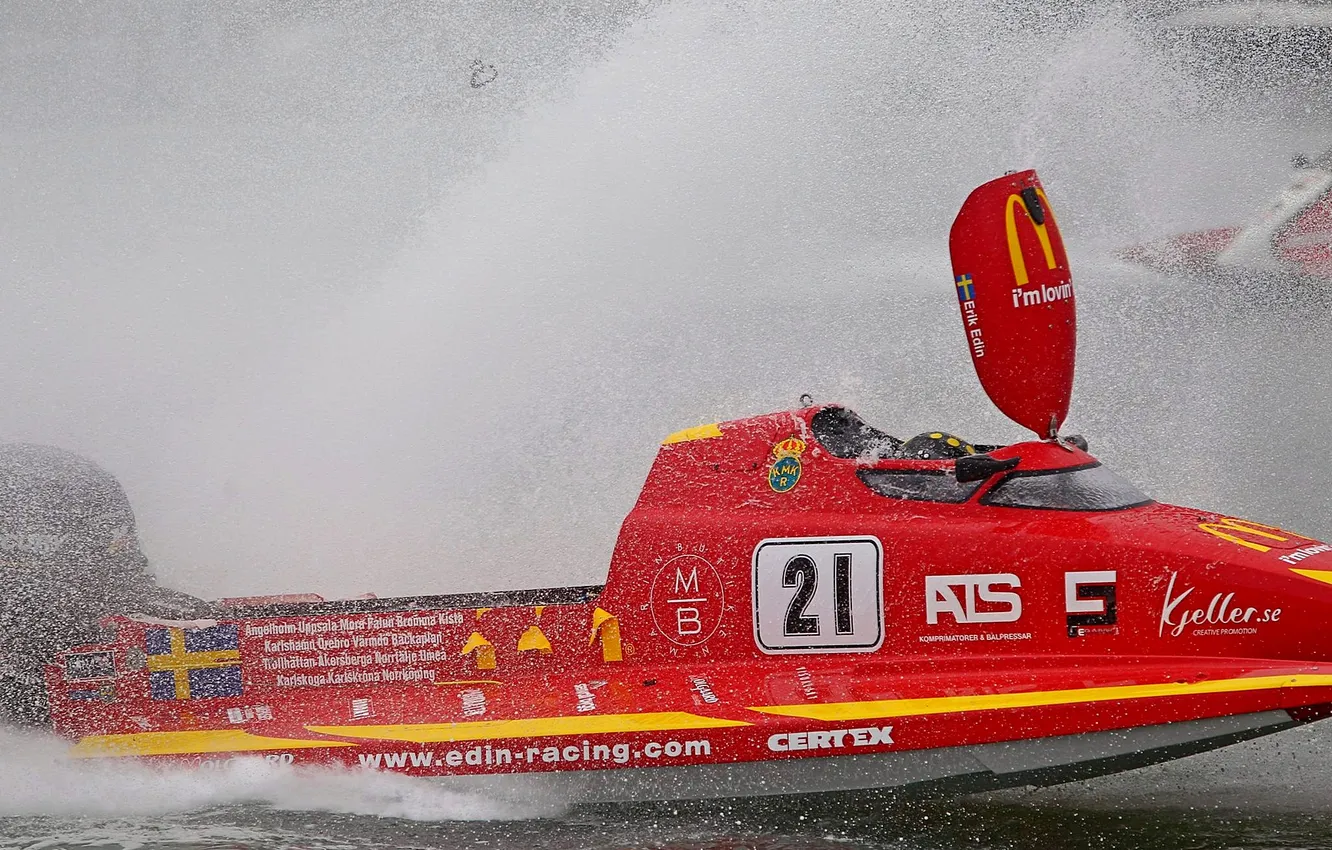 Photo wallpaper race, boat, speed