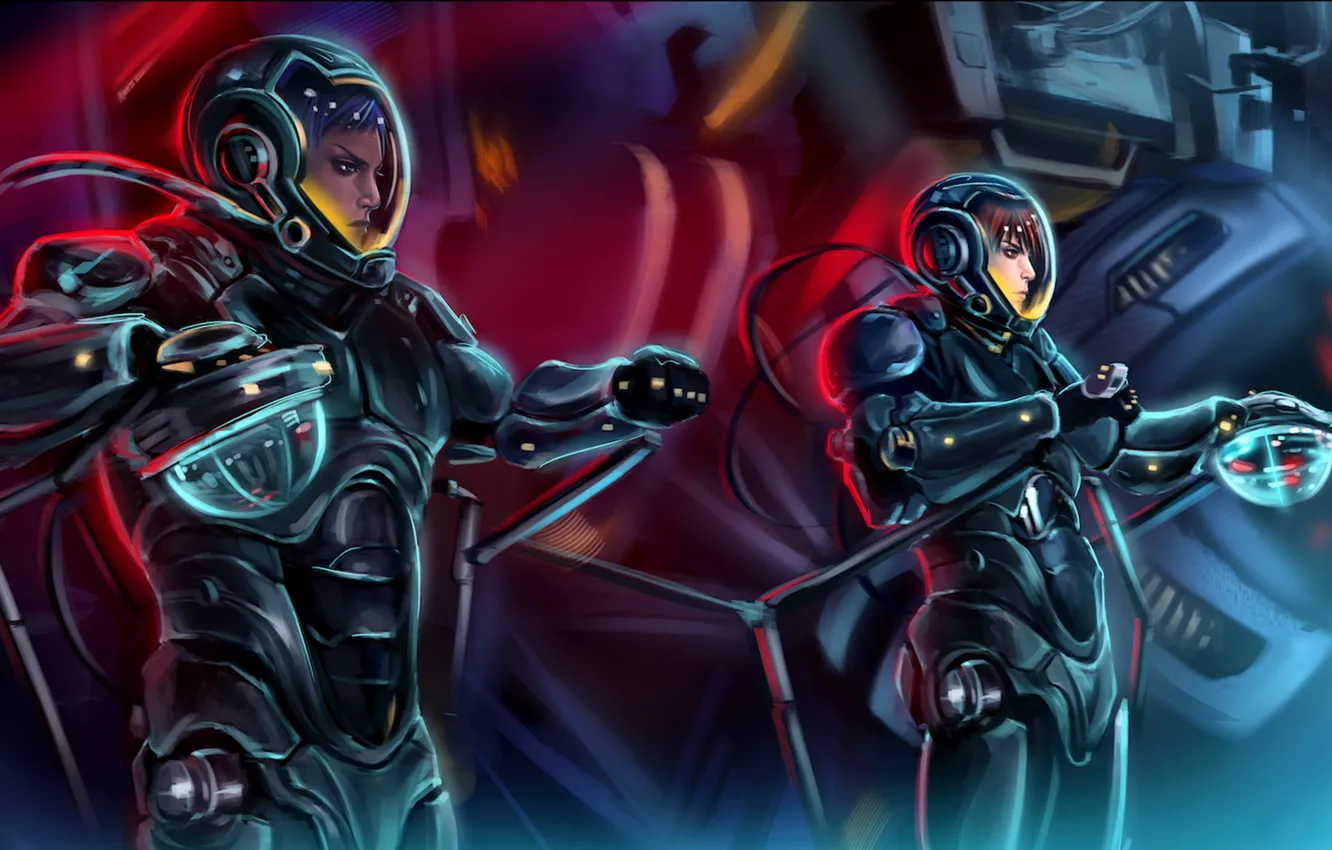 Photo wallpaper cabin, pilot, art, suit, Pacific Rim