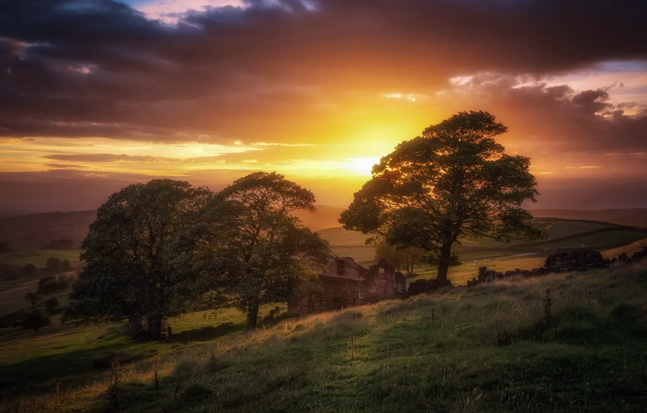 Photo wallpaper summer, sunset, Roaches Dusk