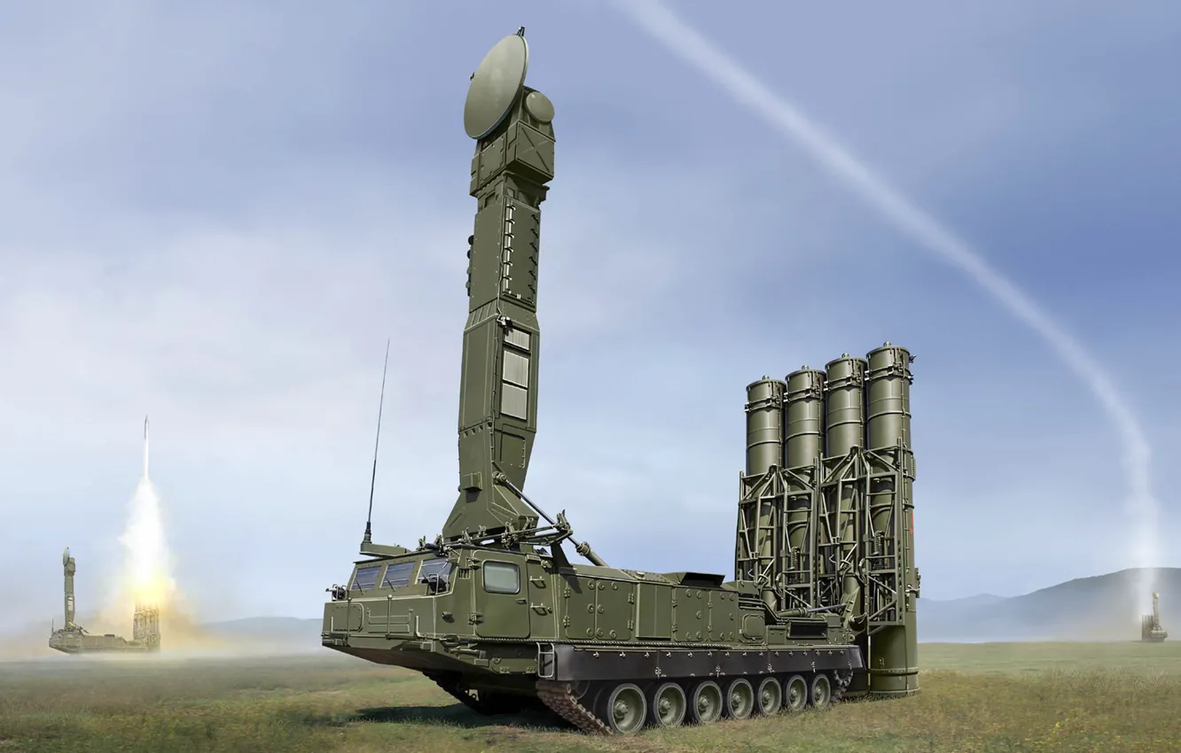 Photo wallpaper Defense, Anti-aircraft missile system, AAMS AIR DEFENSE SV, Antey-300V, S-300V