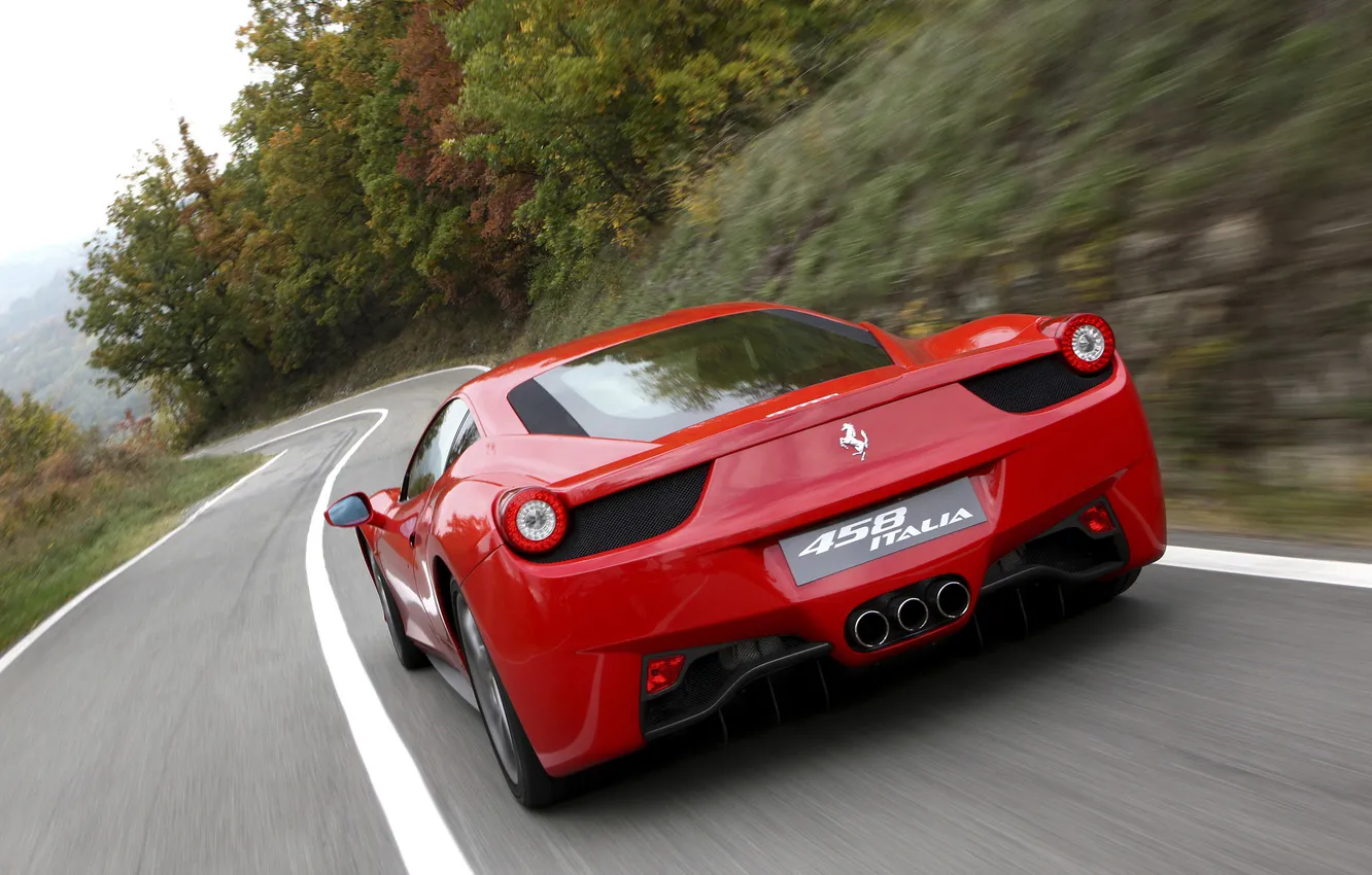 Photo wallpaper road, speed, cars, spider, italia, cars, auto, wallpapers