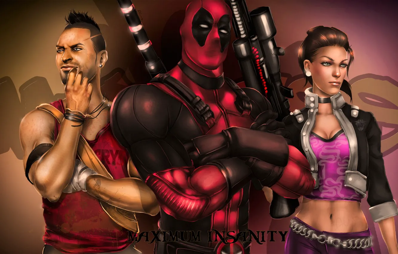 Photo wallpaper THQ, Deadpool, fan art, Shaundi, Saints Row: The Third, Far Cry 3, Ubisoft Montreal, Wade …
