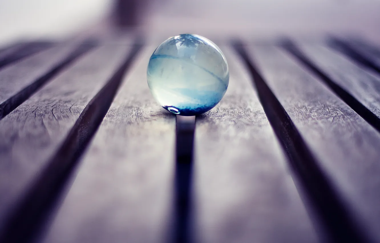 Photo wallpaper glass, balls, macro, photo, Board, floor, glass