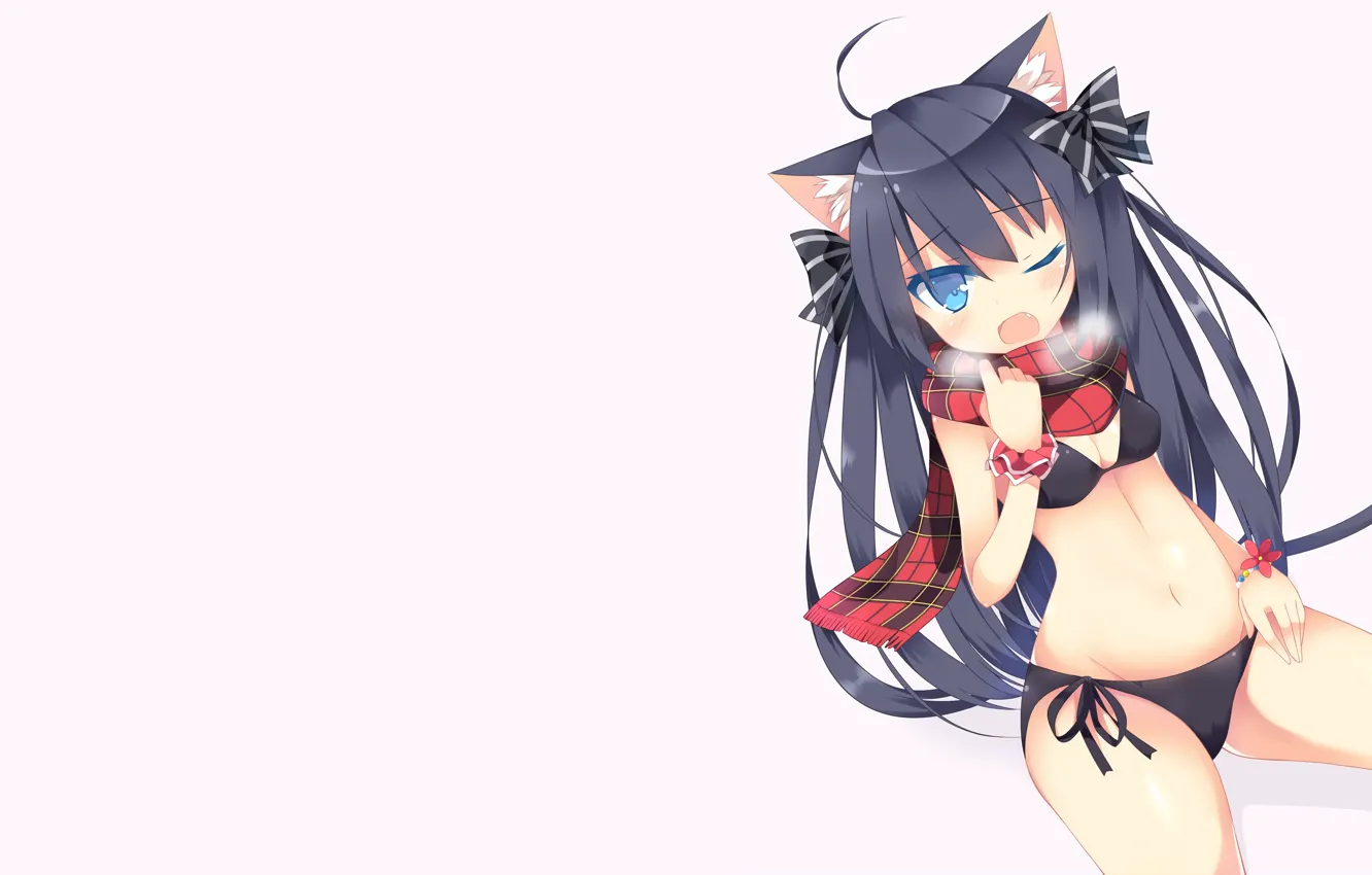 Photo wallpaper girl, sexy, Cameltoe, cleavage, long hair, boobs, anime, beautiful