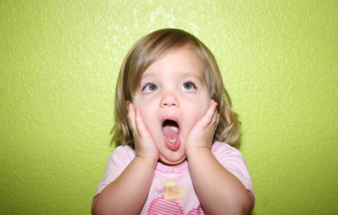 Photo wallpaper children, emotions, surprise, child